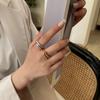 Gold Color Double Layer Rings Metal Line Geometric Ring Exquisite Couple Rings  For Men Women