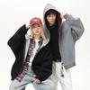Vintage American Style Hooded Cardigan Sweatshirt For Men Women Casual Autumn