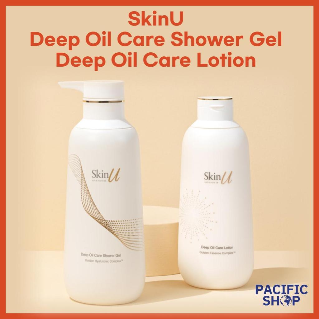 [Skin U] Deep Oil Care Duschgel 450 ml, Lotion 400 g