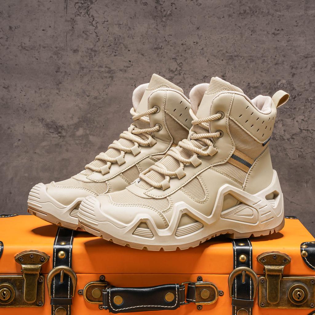 Men'S High Top Boots, Hiking Boots, Anti Slip And Wear-Resistant Retro Casual Fashion Men'S Shoes, Outdoor Sports Shoes