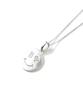 Bonbeau Smile Coin Long Silver Necklace 925 Sterling Silver Smile Coin Pendant Long Silver Necklace