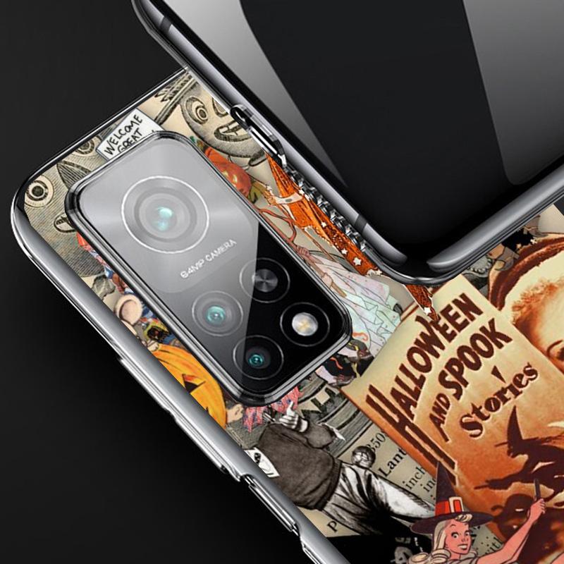 Halloween Fall Art Witch Cat Phone Case For Xiaomi Redmi Note 15 14 13 12S 12 11 Pro Plus 14S 11S 11E 10 10S 11T 5G Personalized
