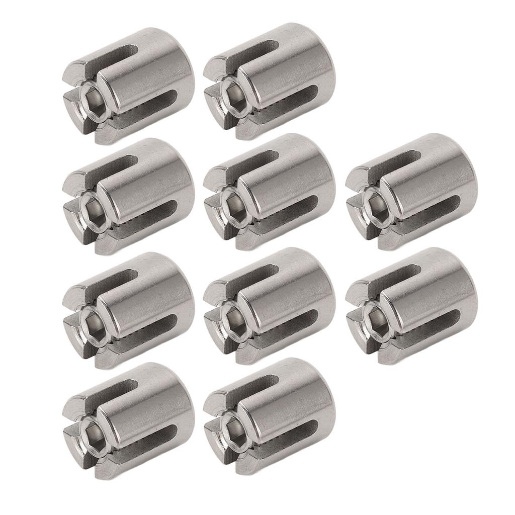 10Pcs Cross Cable Clamps 316 Stainless Steel Railing Wire Rope Clips Wall System Accessories 3mm