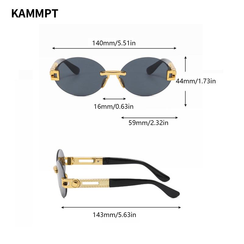 Bezramkowe Owalne Okulary Przeciwsłoneczne Damskie Stylowe Gradientowe Soczewki Oceaniczne Okulary Nowe Ins Modny Vintage Design Marki Lady Shades