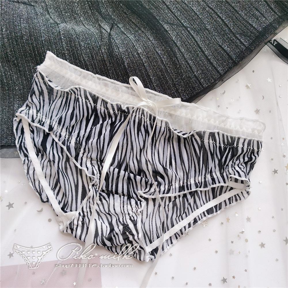 Slips mit Leopardenmuster, sexy Spitzenunterwäsche, niedliche, niedrig sitzende Damenhöschen