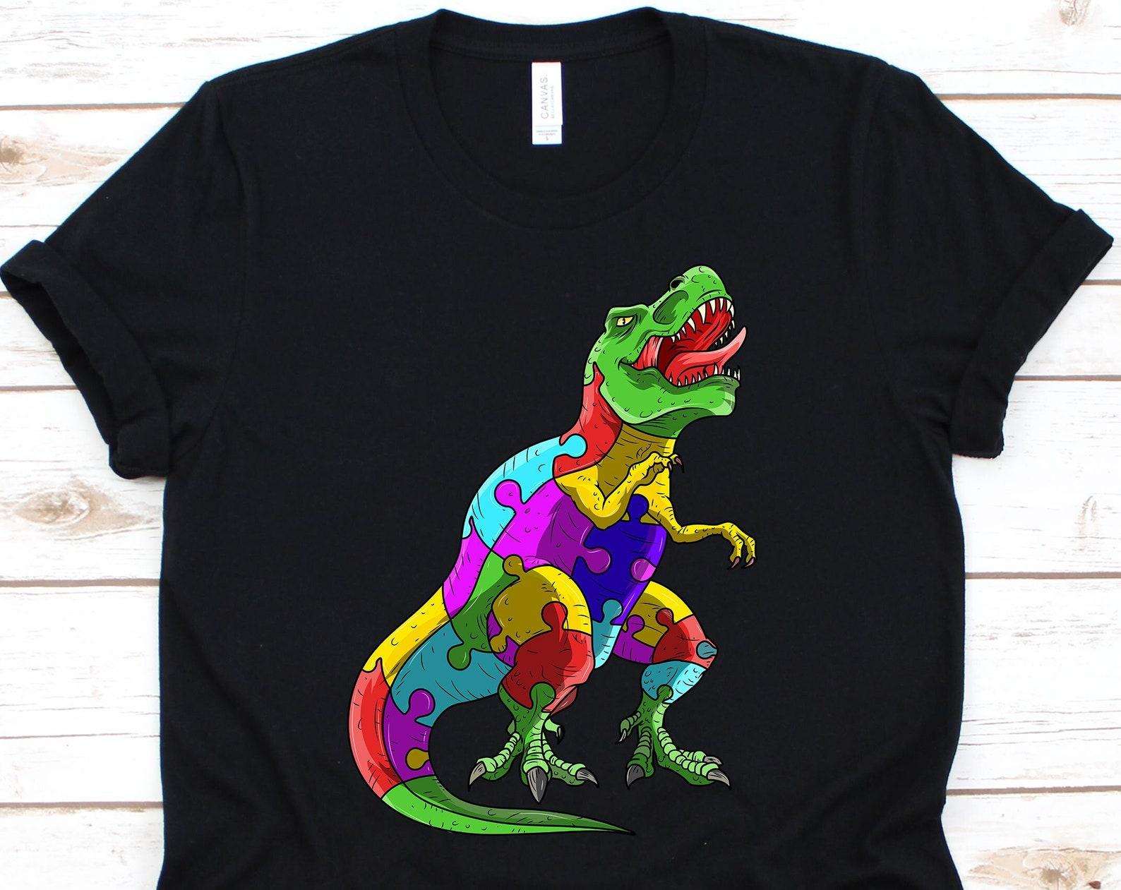 Autism Dinosaur Shirt, Autism Shirt, Autism Awareness, Tyrannosaurus Rex, Dinosaur Shirt, Autism Tshirt, T-rex Shirt, Autism 4XL