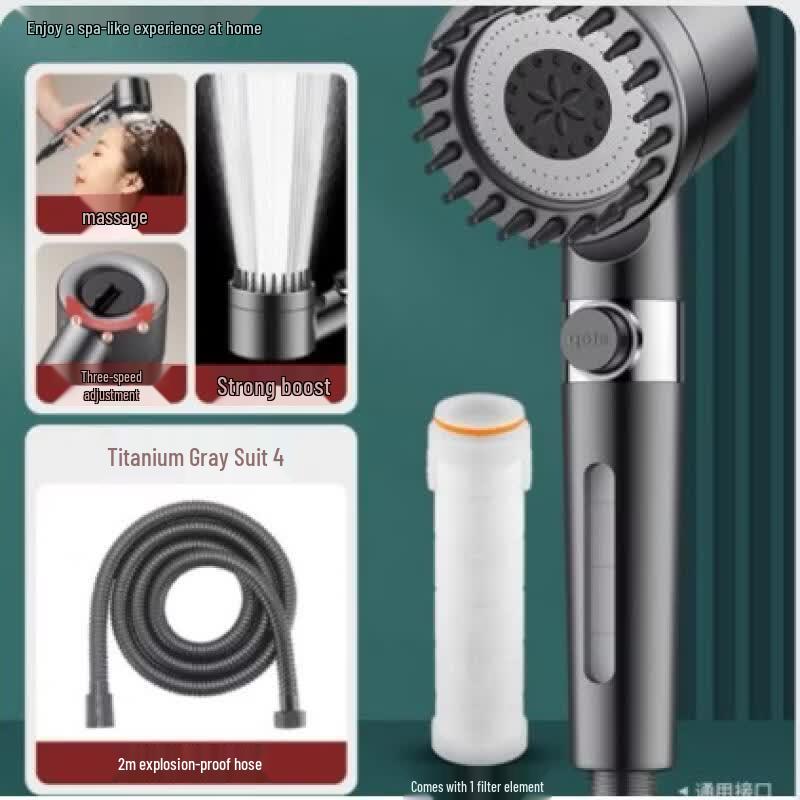 LANGZHIWEN Powerful Pressurized Massage Shower Head