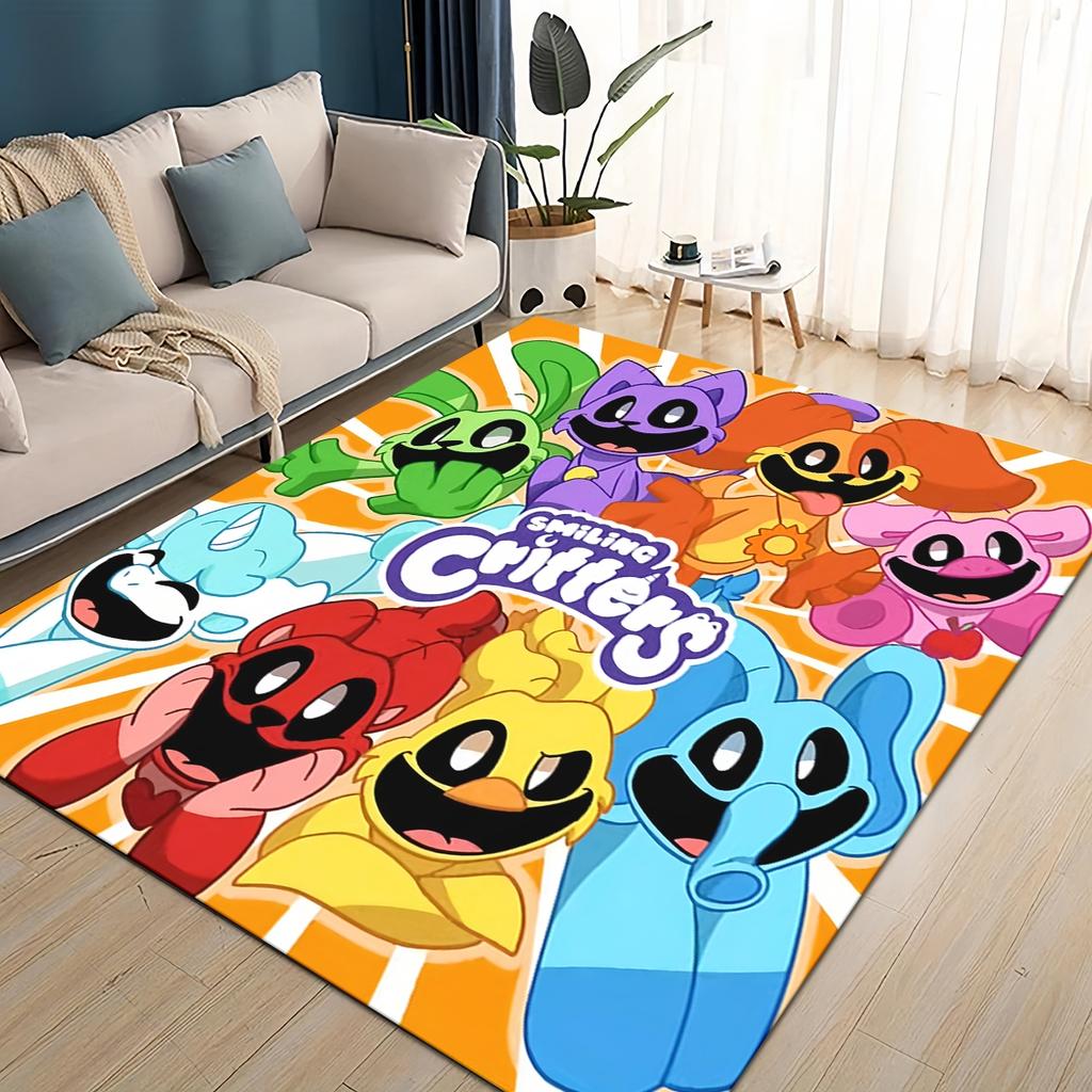 Cartoon S-Smiling C-Critters Catnap Craftycorn Rug Carpet for Living Room Bedroom Home Decor,kids Play Non-slip for Sofa Doormat