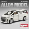 ksgzm1 Large 1/24 Toyota ALPHARD Toy Car Model Alloy Diecast Simulated Sound Light 6 Doors Opened Toy Vehicle Children Gift Stylish Col