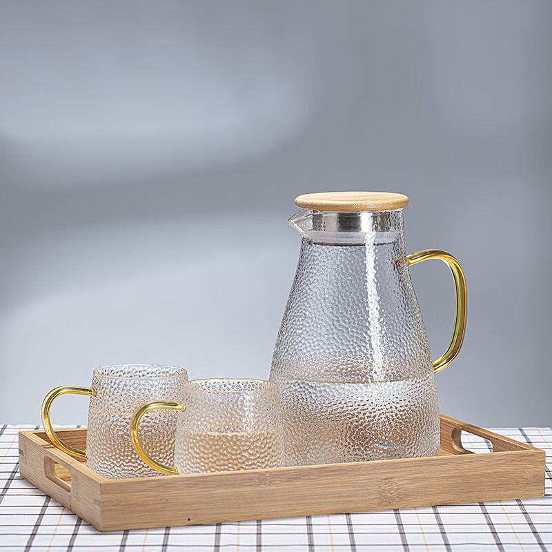 Lilang Hammered Glass Water Pitcher Set
