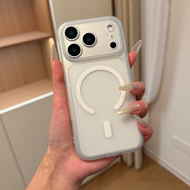 for Magnetic Frosted Silicone Case for For Iphone Air 17 Pro Max 16 15 Pro Max Plus Shockproof Silicone Matte Soft TPU Cover iPhone 15