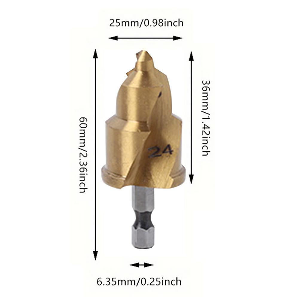 PVC Pipe Reamer Hexagon Shank Drill Bits Pipe Reamer Tool, Water Pipe Drill Tools for Metal, Copper, Aluminum, Iron
