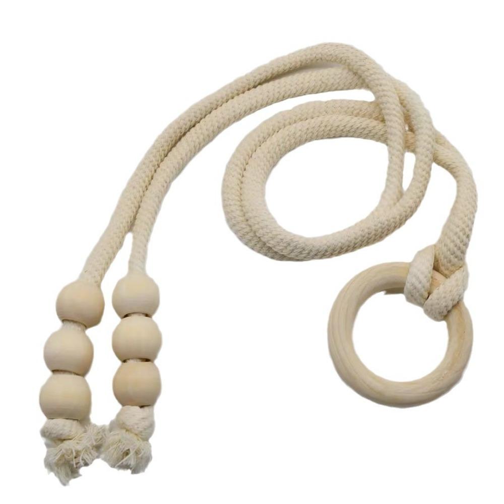 Simple Fringe Beaded Curtain Tieback No Punching Adjustable Curtains Holder Curtain Rope Home Curtain Accessories