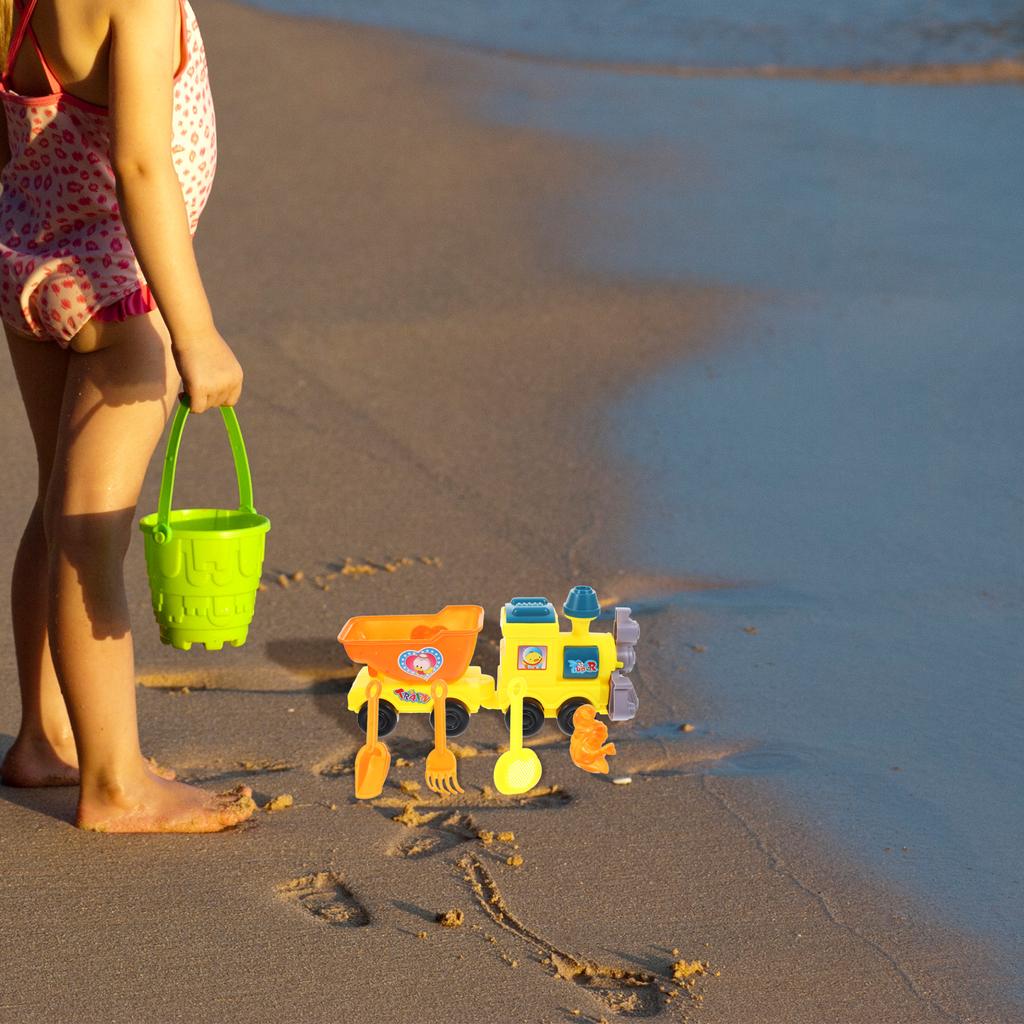 Beach Train Toy Childrens Toys Children’s Castle Playing Shovels Set Sandbox Kids Kits Plastic Toddler