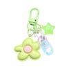 Shiny Five Petal Flower Star Keychain Candy Color Alloy Bag Charm Accessory Decoration For Women Girls Lady