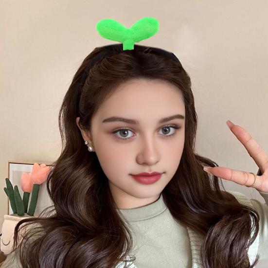 Little Sprout Headband Furry Hair Tie High Elasticity Hair-friendly Face Washing Hair Hoop Hair Accessories