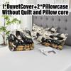 3pcs Halloween Pumpkin Monster Duvet Cover Set without Core Quilt Cover with 2 PillowcasesSoft and Machine Washable Duvet Cover