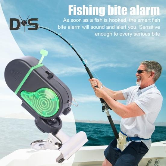 2Pcs Fishing Bite Alarm Lamp with Clip Night Fishing Rod Alert Light Electronic Bite Indicator Strike Sensor LED Lamp Sea Fishing Accessories