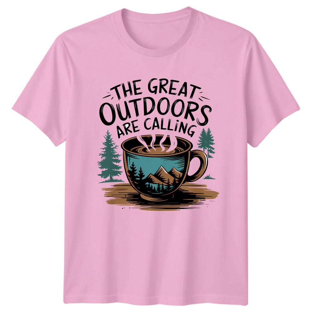 Great Outdoors Are Calling Camping TShirt Adventure Nature Tee