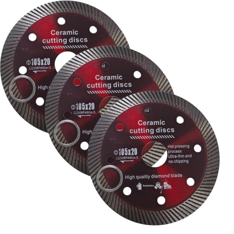 1 Set Ceramic Marble Polishing Dry Wet Glass Cutting Disc 105mm 4 Inch Red Super Thin Diamond Cutting Disc