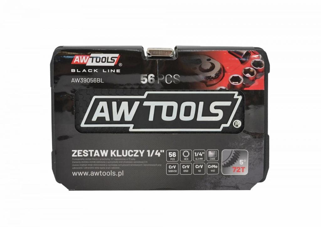 Conjunto de Chaves Awtools 1/4" 56 Peças