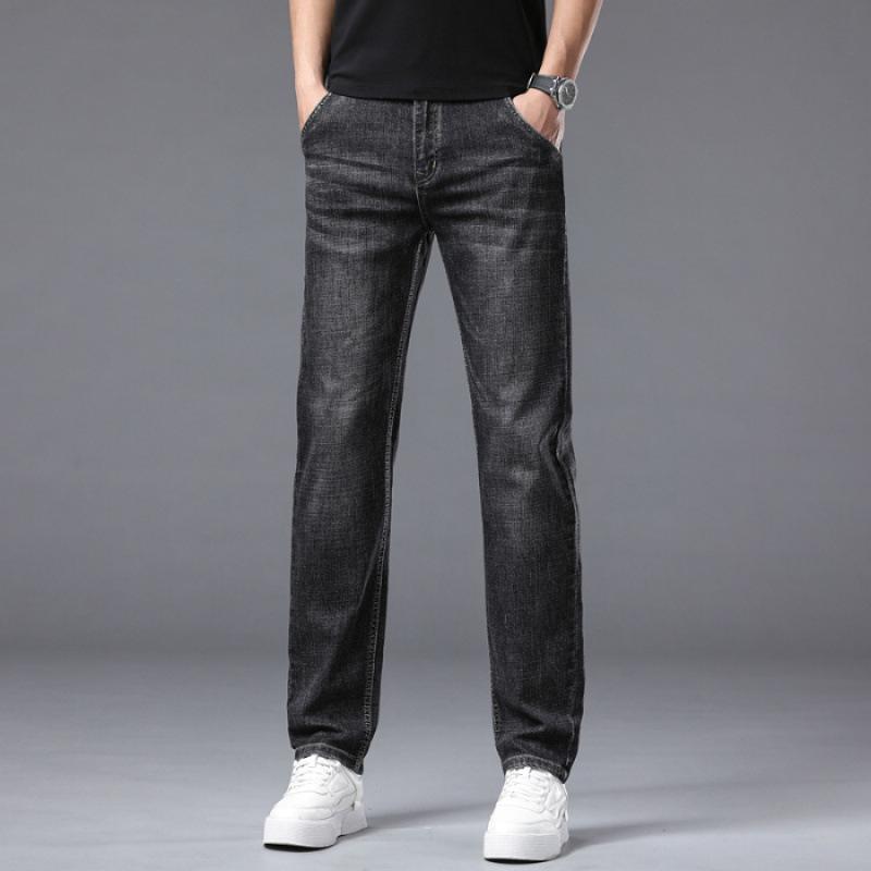 JYL New straight fashion stretch jeans men's business pants men's trousers