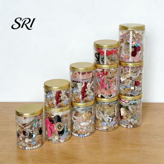 Mixed Style Jewelry Set Mystery Jar for Women, Vintage Surprise Set, Random Metallic Assortment Box with Necklaces, Earrings, Rings, Bracelets,
