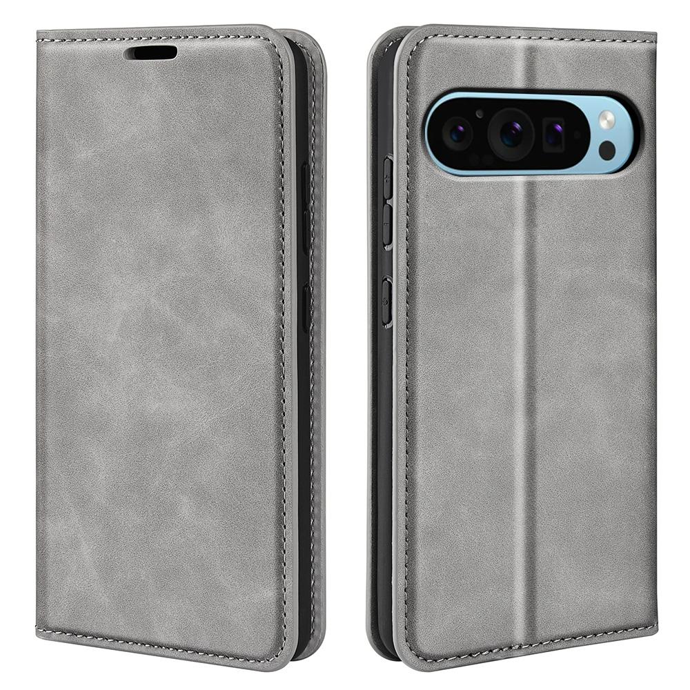 For Google Pixel 9/Pixel 9 Pro Leather Case Skin-Touch Magnetic Closing Phone Cover