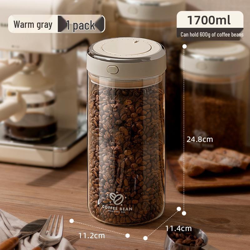 Electroplated Vacuum Sealing Coffee Bean and Powder Storage Jar