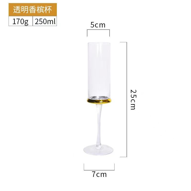 

400ml Advanced Gold Plating Red Wine Glass Lead-Free Crystal Glass Whiskey Tasting Cup Goblet Cup Champagne Party Gift WineDrink As shown