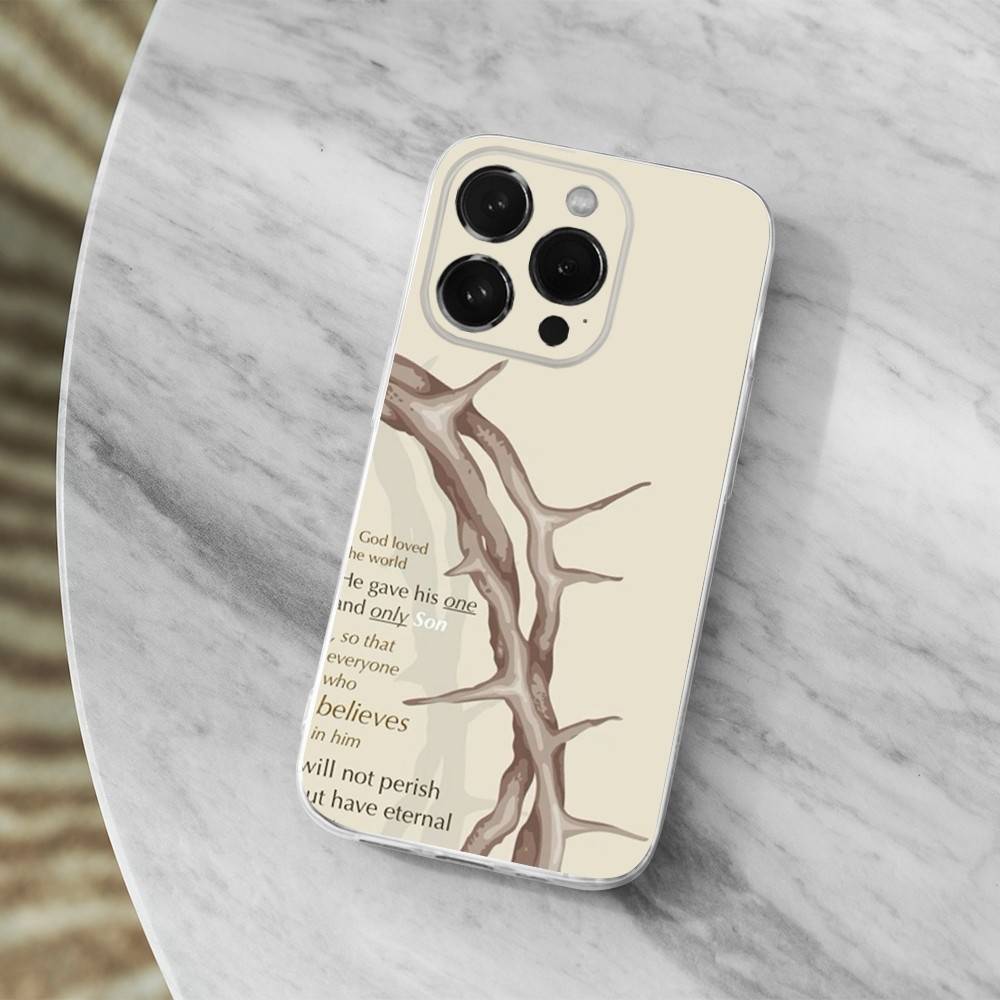 

Cross Bible Art Christian Phone For iPhone 14,13,12,11,17,16,15,Pro,X,XS,XR,SE,Max,Plus,Mini Transparent Soft Cover iPhone15PRO