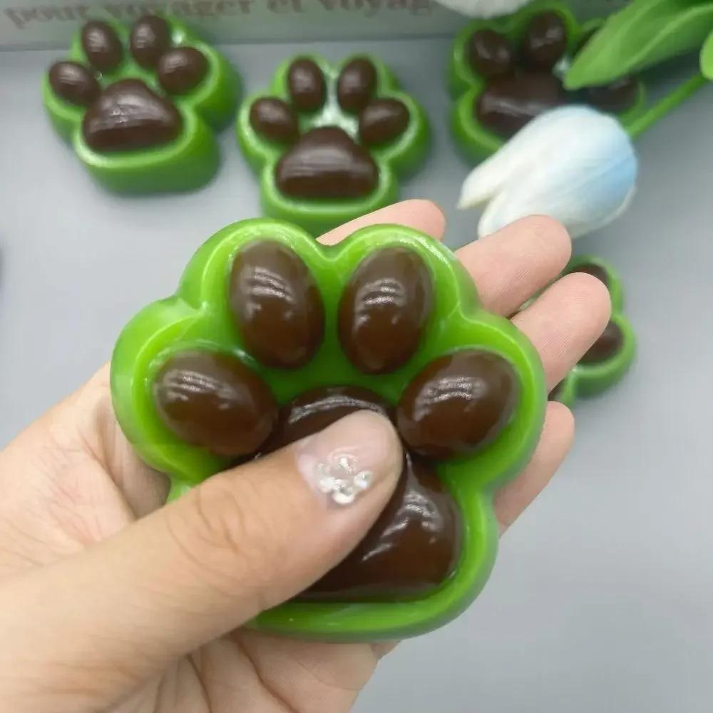 Taba Squishy Toy Mochi Squeeze Cake Toy Cute Cat Foot Antistress Stress Relief Fidget Toy For Adult Kid Slow Rebound Sensory Toy