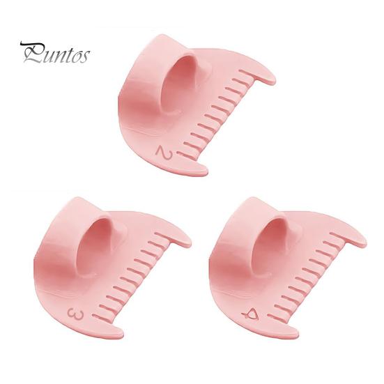 3 Pcs Thumb Sewing Template Hand Sewing Seam Guide Finger Overlock Ruler with Scale Quilting Tool for Equal Stitches DIY Embroidery Leather Crafts