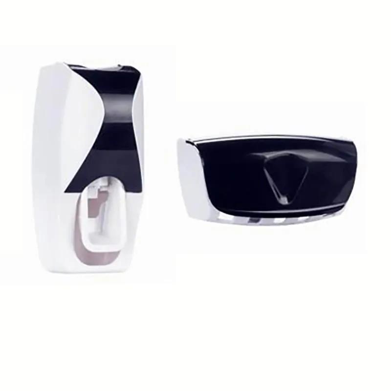 A Set Wall Mount Automatic Toothpaste Dispenser & Toothbrush Holder Set, Dust-proof Bathroom Accessories Squeezer