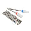 7pcs Nail Drill Bits Set Tungsten Ceramic Manicure Pedicure Left Right Handed Acrylic Gel Cuticle Remover Nail Bits