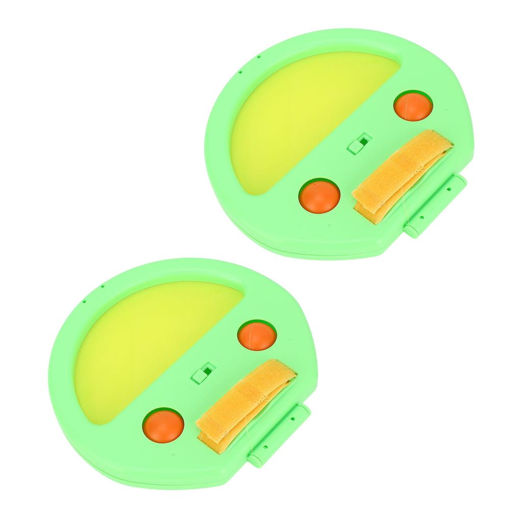 Hand Catching Racket Ball Toy Hand Exercise Ball Throwing Set for Interactive Game Fitness Green