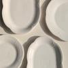 Attitude Life French Light Luxury Pure White Embossed Ceramic Dinnerware Set - Dessert & Western Food Plates.