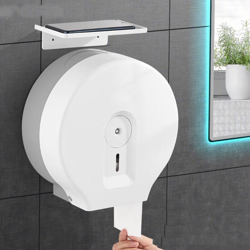 White Wall-Mounted Jumbo Roll Tissue Dispenser
