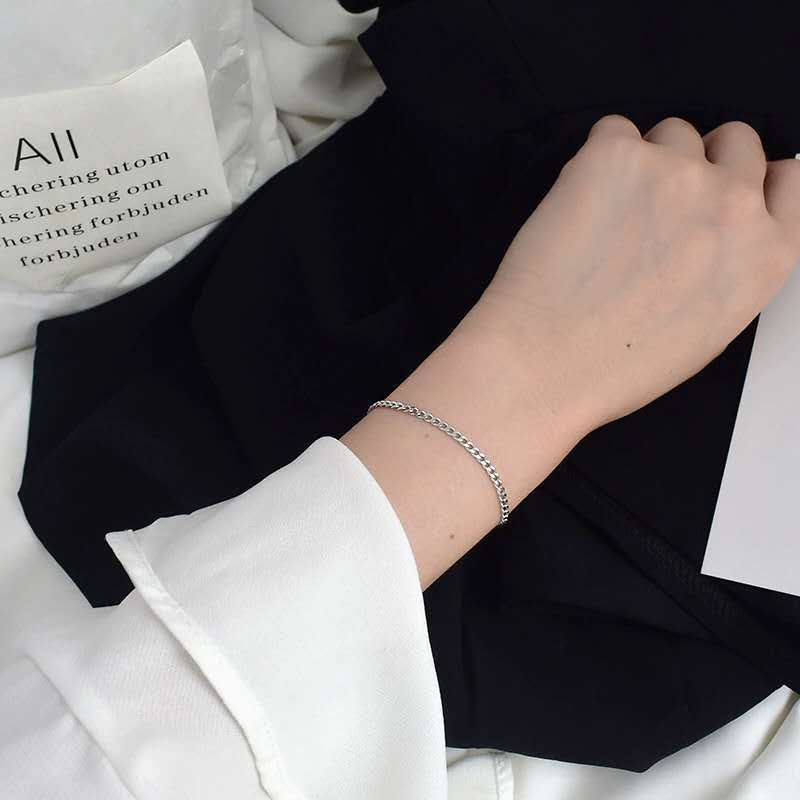 

Трендовый браслет для пар из стерлингового серебра S925 с античной отделкой, различной ширины SL0087 2MM