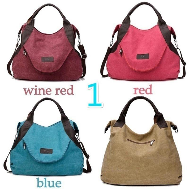 Premium Quality Large Pocket Casual Women's Shoulder Cross Body Handbag With Canvas Leather Material
