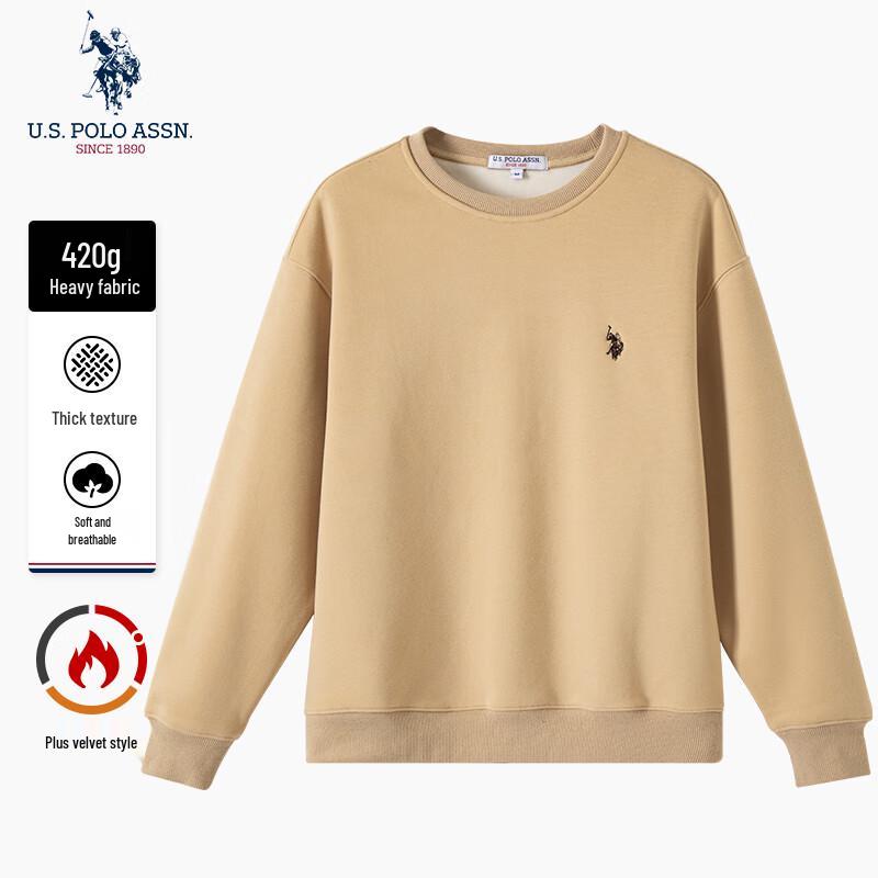 U.S. POLO ASSN. Men's Fleece-Lined Heavyweight Long-Sleeve Sweatshirt