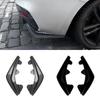 1 Pair Black/Carbon Fiber Rear Bumper Lip Splitter Diffuser Spoiler for BMW 1 Series F20 F21 LCI M Sport 2015-2019
