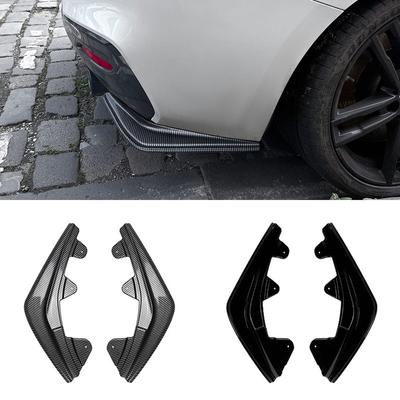 1 Pair Black/Carbon Fiber Rear Bumper Lip Splitter Diffuser Spoiler for BMW 1 Series F20 F21 LCI M Sport 2015-2019