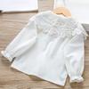 New Spring Toddler Kids Girls White Shirt LongSleeve Cotton Lace Children Girl Tops Blouse KidsClothes