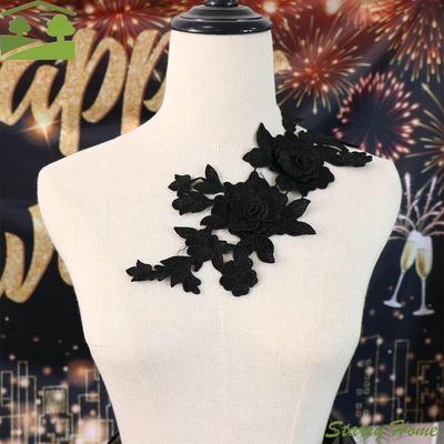 Garment Decoration Rose Flower Applique Lace Fabric Handmade Cloth Patch DIY Crafts Cloth Applique Dressmaking