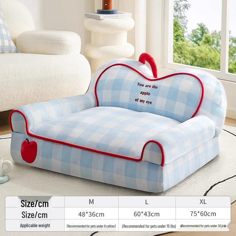 All-Season Washable Dog Bed & Cat Mat - Bichon Sofa Style