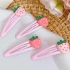 4-20pcs Cartoon Strawberry BB Clips Girl Heart Sweet Girl Side Clip Ins Versatile Cute Bangs Edge Clip Hair Clips