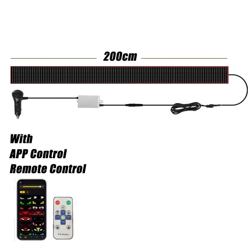Devil Eyes LED Pixel Panel Light 1.2-2M 12-24V APP Control Soft Foldable Scrolling Animation Screen Board Truck Car Windshield