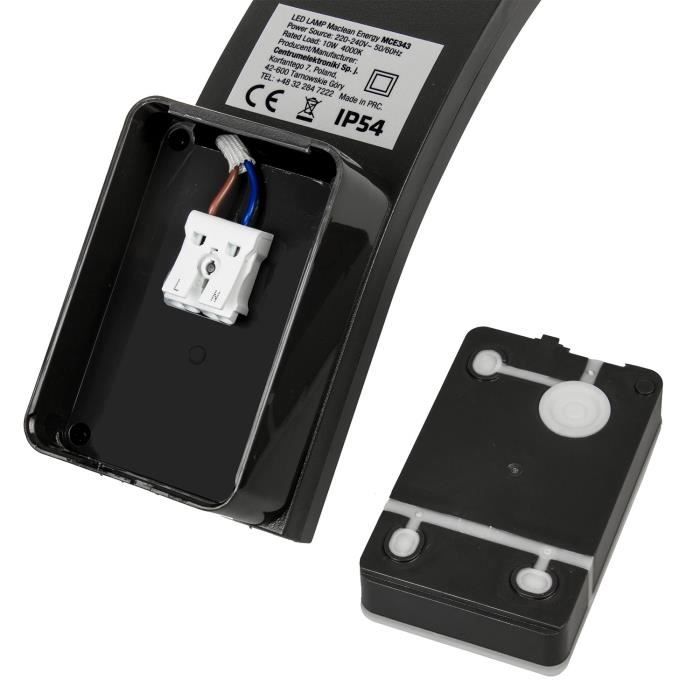 Lampe de façade extérieur LED IP54 Noir 10W Maclean MCE343 B