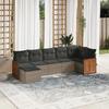 VidaXL Garden Lounge Set with Cushions 7 Pcs, Patio Sofas, Patio Furniture Set, Outdoor Furniture, Grey 3227873